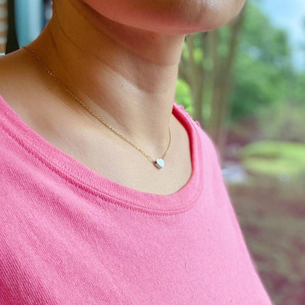 So Very Loved Heart Necklace: White