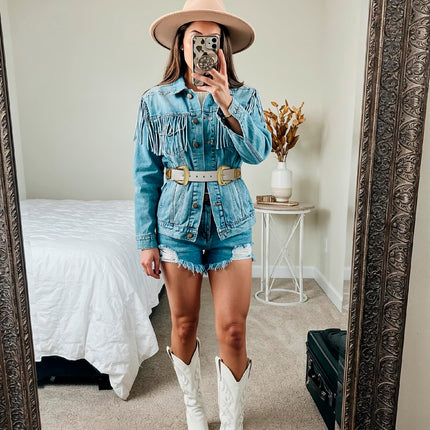 Double Buckle Western Waist Belt for Women