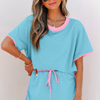 Turquoise / S / 75%Polyester+20%Cotton+5%Elastane