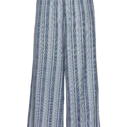 Coastal Stripe Wide-Leg Pants