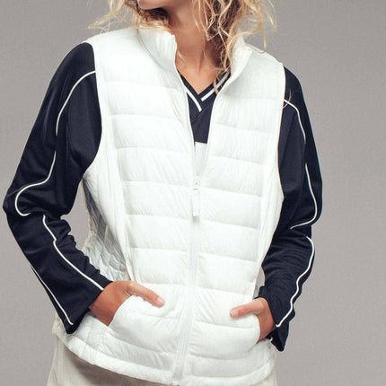 White Zip-Up Vest