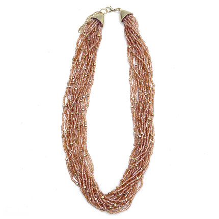 Beaded Multi-Strand Bib Necklace