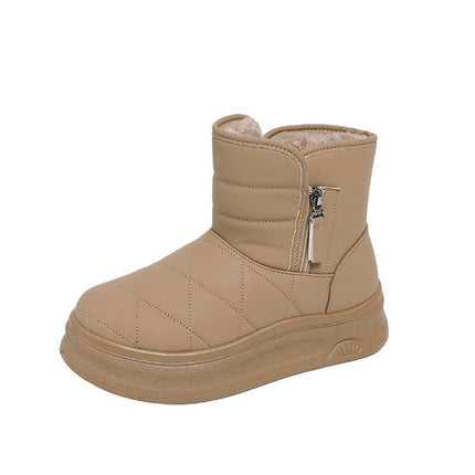 Women’s Casual Warm Fleece-Lined Snow Boots – Winter Anti-Slip Ankle Boots