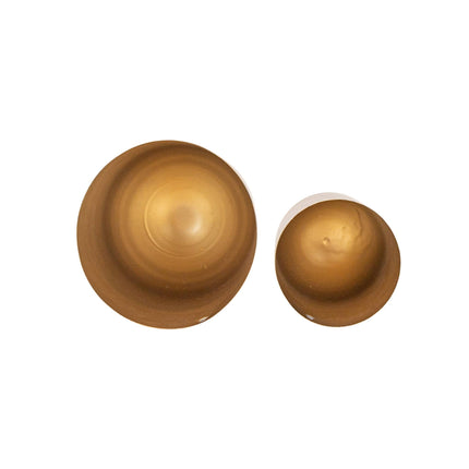 Set of 2 Brass Cylinder Wall Planter Pots