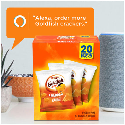 Classic Delight Goldfish Crackers Big Smiles Variety Pack - Cheddar, Colors & Pretzels | 30 Count