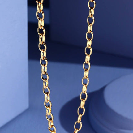 18K Gold Plated Oval Chain Necklace