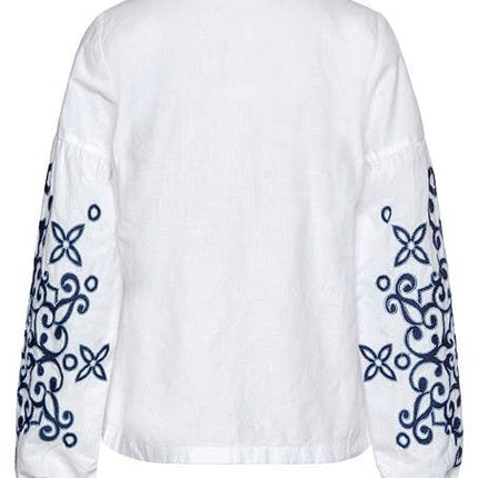 Embroidered Long Sleeve Blouse