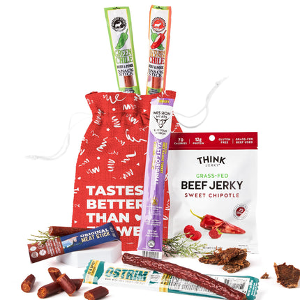Premium Beef Jerky Gift Basket - Exotic Variety Pack for Men