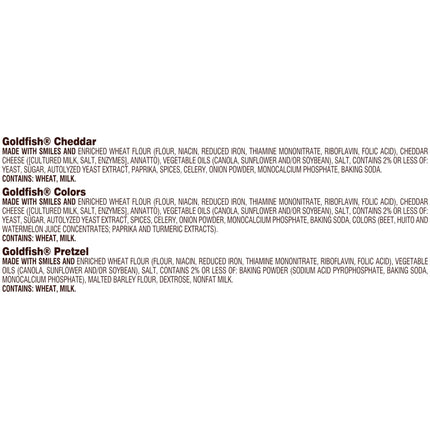 Classic Delight Goldfish Crackers Big Smiles Variety Pack - Cheddar, Colors & Pretzels | 30 Count