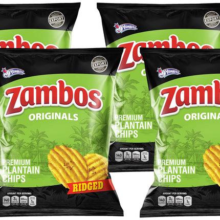 Viral TikTok Zambos Plantain Chips - Chile Limón, Original & Salsa Verde | Premium Central American Snack (5.29 oz)