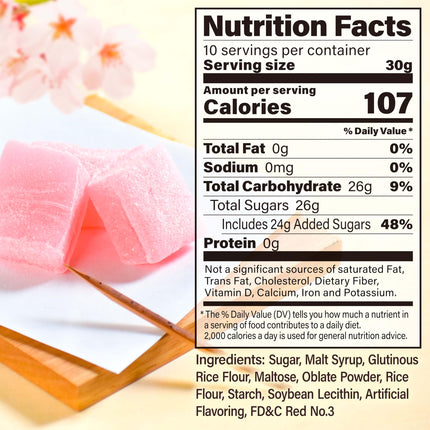 viral Yaasan Kyoto Uji Sakura Mochi Candies - Traditional Japanese Cherry Blossom Rice Cakes (300g)