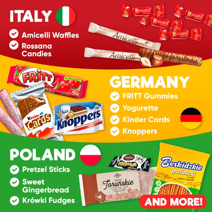 Viral European Snack Box - 22 Authentic International Treats from 7 Countries