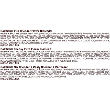 Classic Delight Goldfish Crackers Big Smiles Variety Pack - Cheddar, Colors & Pretzels | 30 Count