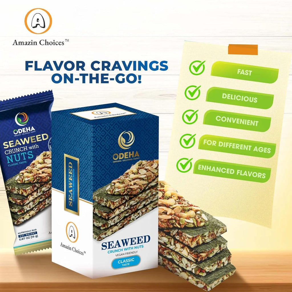 Amazin Choices Seaweed Crunch with Nuts Classic Taste, 6 ct.
