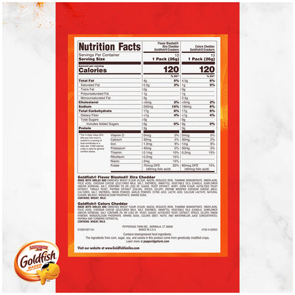 Classic Delight Goldfish Crackers Big Smiles Variety Pack - Cheddar, Colors & Pretzels | 30 Count
