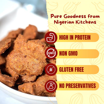 Sheelda Kulikuli Spicy Crunchy Nigerian Peanut Crackers – Authentic African Kulikuli Snack, High-Protein Peanut Chips, 5.2oz/150g