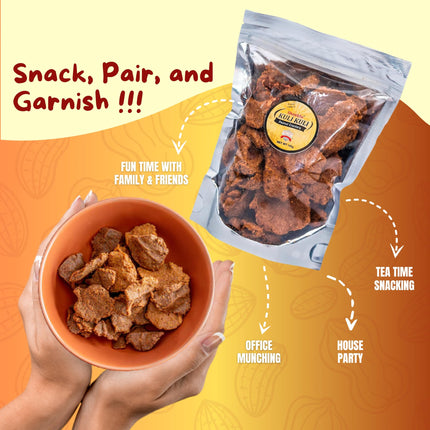 Sheelda Kulikuli Spicy Crunchy Nigerian Peanut Crackers – Authentic African Kulikuli Snack, High-Protein Peanut Chips, 5.2oz/150g