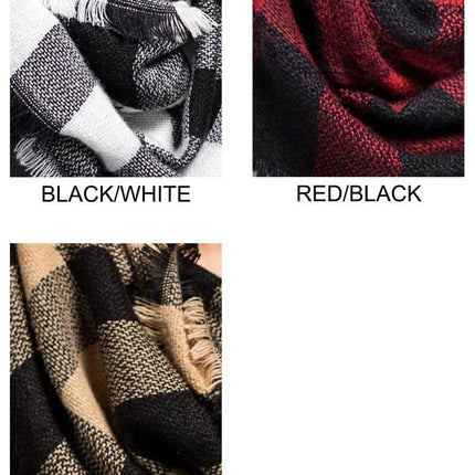 Woven Buffalo Checkered Infinity Scarf