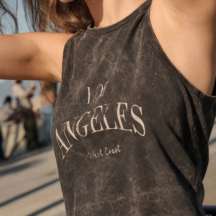 Los Angeles Mineral Washed Graphic Tank Top