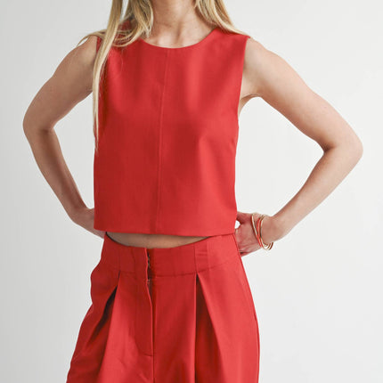 Garnet Sleeveless Top