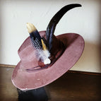White Turquoise Brown Leather Black Gold Feather