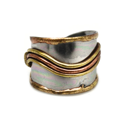 Mixed Metal Cuff Ring-50 off