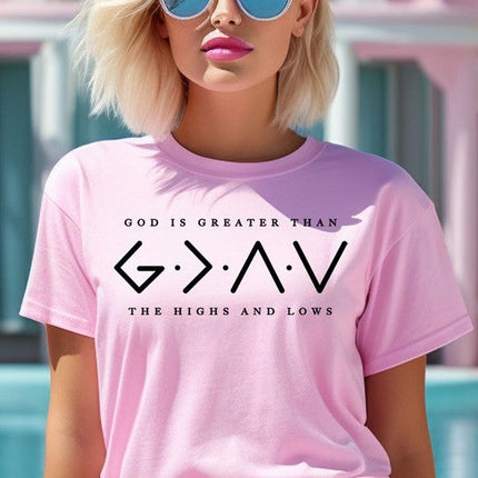 God is Greater Than Graphic Plus Tee