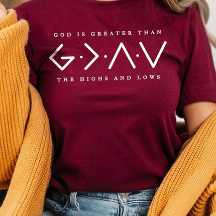 God is Greater Than Graphic Plus Tee