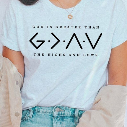 God is Greater Than Graphic Plus Tee