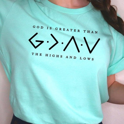 God is Greater Than Graphic Plus Tee