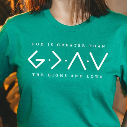 God is Greater Than Graphic Plus Tee