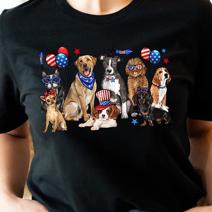 4th of July dogs Graphic Plus Tee