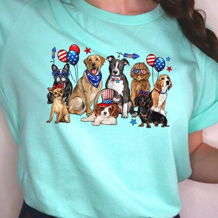 4th of July dogs Graphic Plus Tee