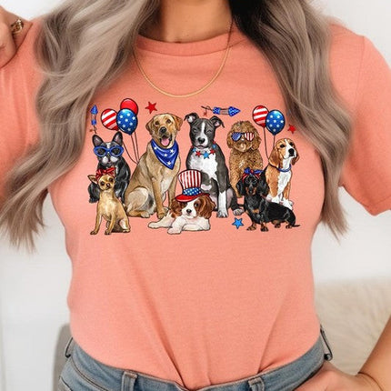 4th of July dogs Graphic Plus Tee
