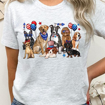 4th of July dogs Graphic Plus Tee