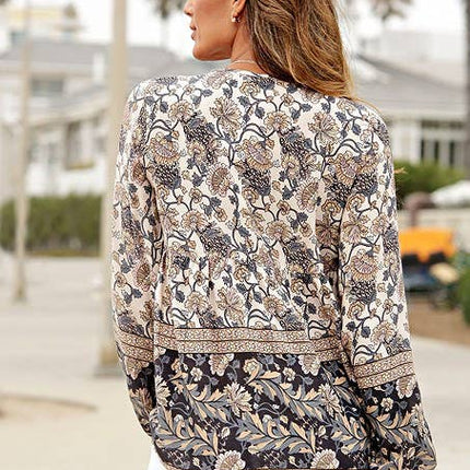 Boho Floral Peasant Blouse
