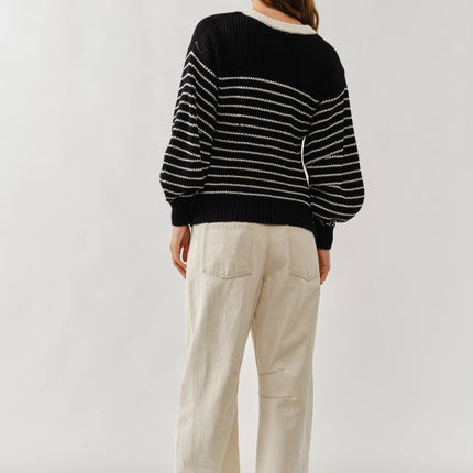 Black & White Stripe Sweater
