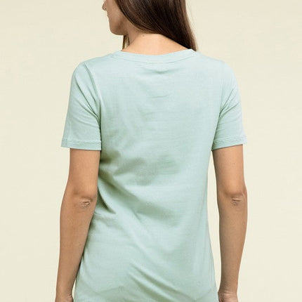 Cotton V-Neck Short Sleeve T-Shirts