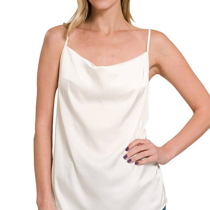 Satin Burgandy cami top