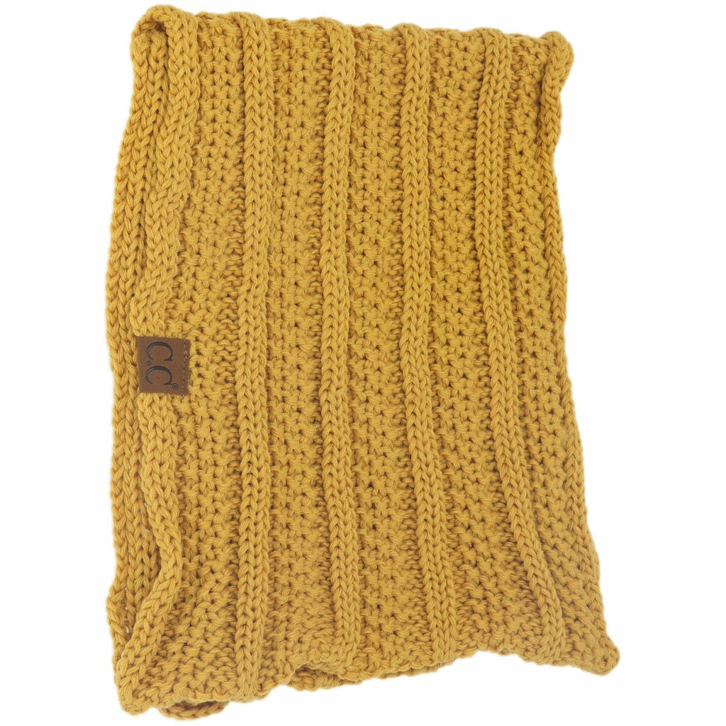 Ribbed Solid Infinity Scarf