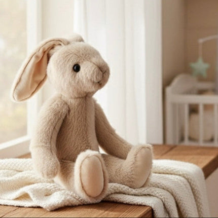 Long Ear Bunny Stuffed Animal - 14" Ultra Soft Plush | Cream