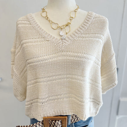Natural V-Neck Sweater