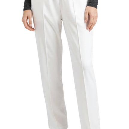 Womens Classic Poly Knit Pants - Pull On Slacks with Elastic Waist