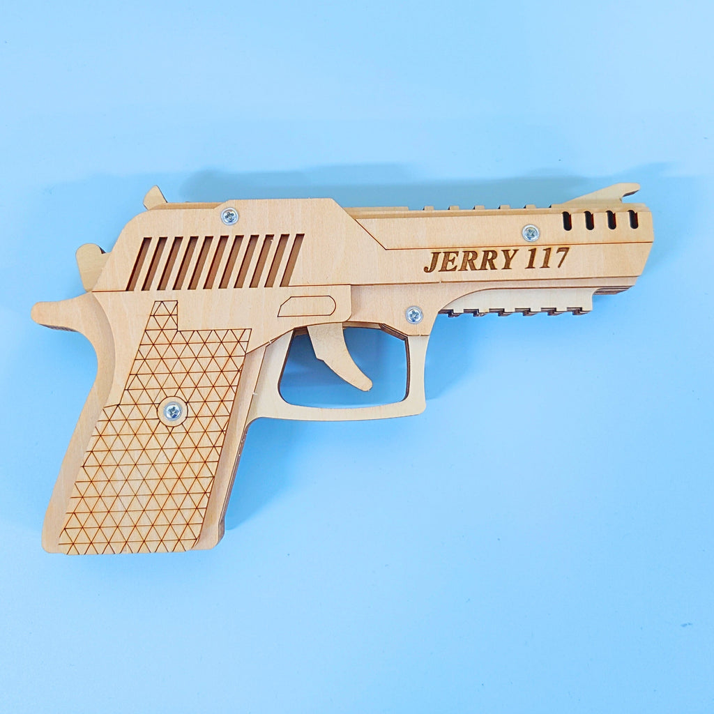 DIY Kit Rubber Band Launcher, Fun Wooden Craft and STEM Toy