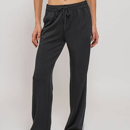 Striped Drawstring Relaxed Sweatpants