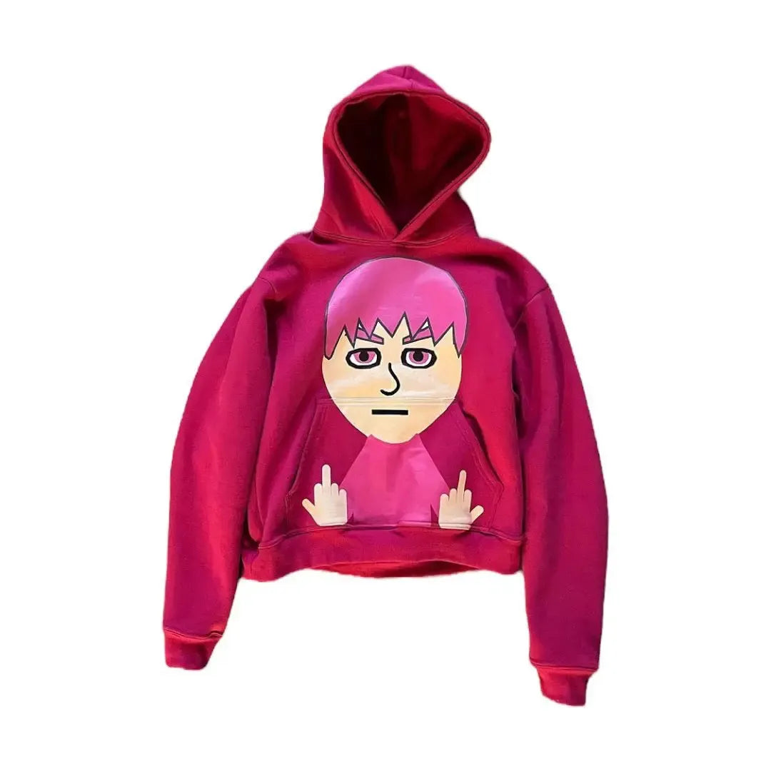 Mii Character Middle Finger Hoodie