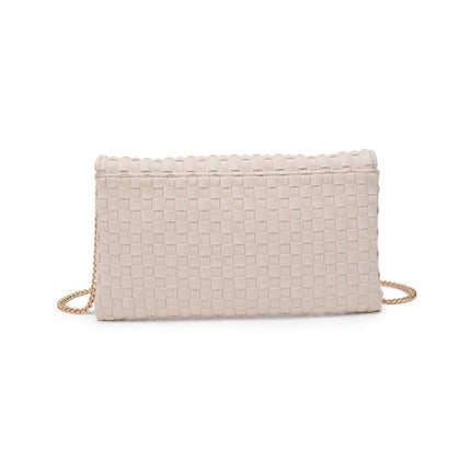 Wine Color Woven Clutch