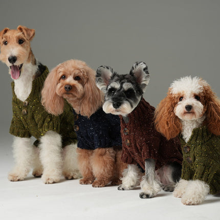 GLACIER PET SWEATER - OLIVE GREEN
