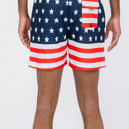 American Flag Swim Shorts