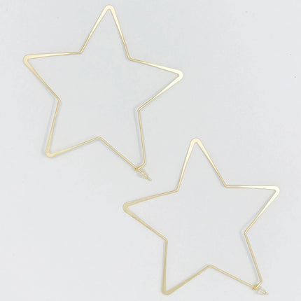 Twinkling Star Hoop Earrings